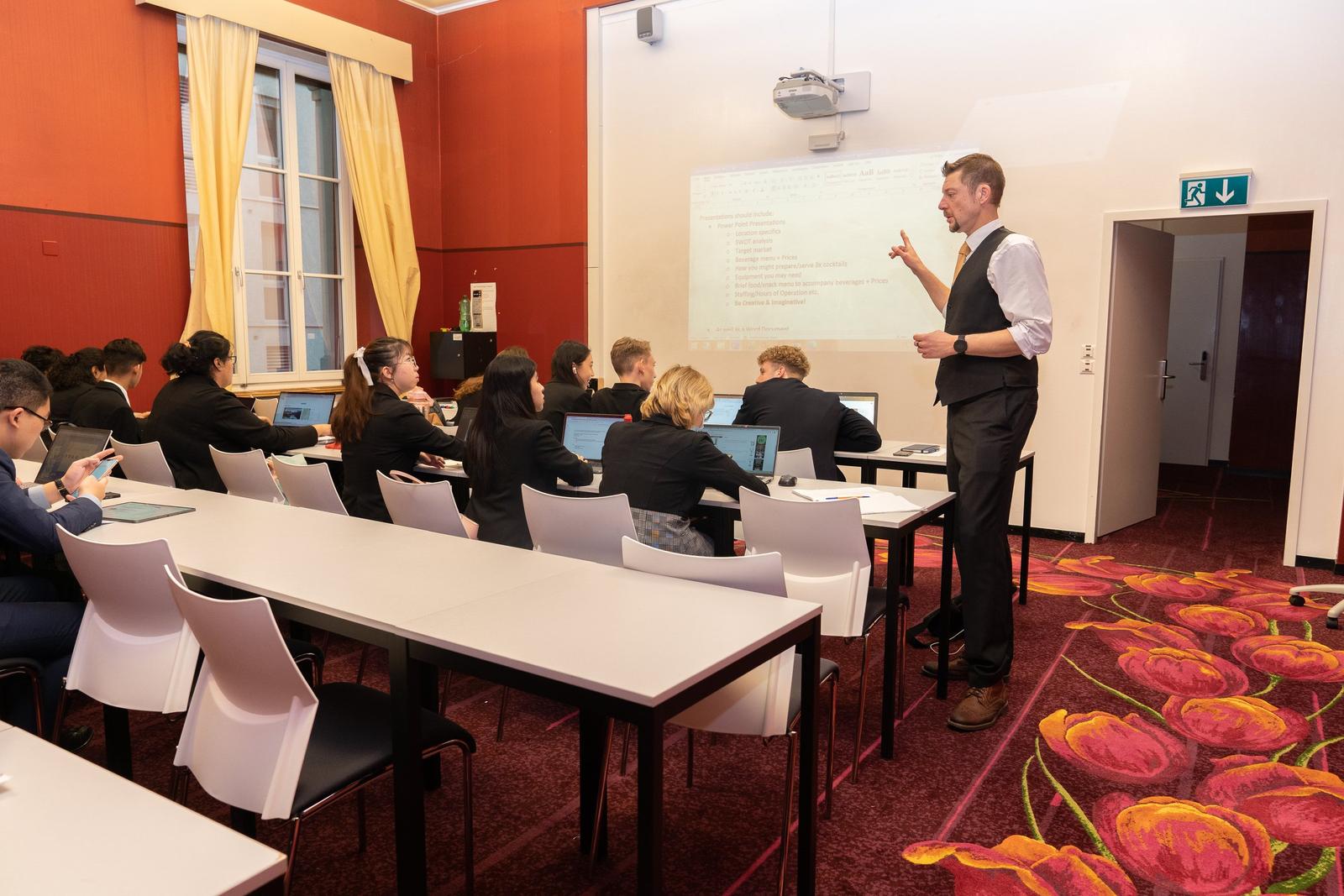 BHMS classroom set up for a lecture